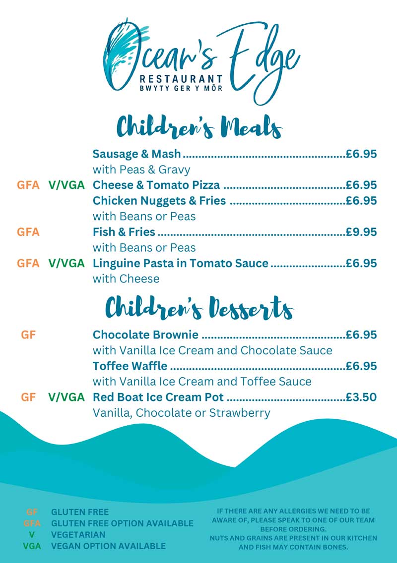 childrens menu