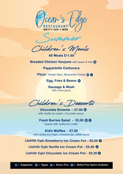 childrens menu
